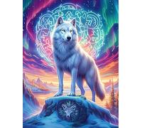 Loup avec Symboles Magiques sous étoiles Puzzles 300 Pièces pour Adultes Educa Jeu De RéflexionChallenge Créatif Détente Décoration Intérieure Cadeau 300 PCS