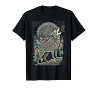 Loup aztèque Mythologie Mexicaine Inca Maya Indigène T-Shirt