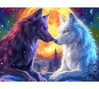 Loup Blanc 300 Pièces Puzzle Personne Âgée en Carton Anti-Déchirure Animal Animal de Compagnie Facile Débutant Anti-Stress Thérapie Occupationnelle Cadeau Anniversaire Pas Cher 300 PCS/40x28cm