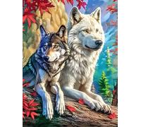 Loup Blanc et Petit Loup Ensemble Puzzles 300 Pièces pour Adultes Educa Décoration Moderne Challenge Difficile Relaxation Artistique Cadeau Original 300 PCS