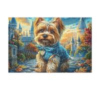 Loup Blanc Forêt Fleurie Faune Sauvage Nature Sauvage Belle Majestueux Puzzle 1000 Pièces pour Adultes Amusant Agréable Et Relaxant Parfait pour Loisirs Familiaux Et Hobby （75x50cm）