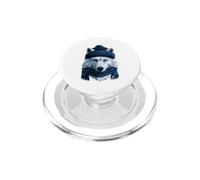Loup Blanc Portant Un Bonnet et Une écharpe en Hiver, Animal Arctique PopSockets PopGrip pour MagSafe