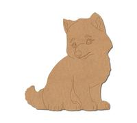 Loup blanc pré-marqué, forme 1 Medite, MDF / 20,3 cm / 25,4 cm