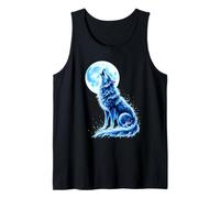 Loup Bleu Hurlant à la Pleine Lune Débardeur