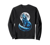 Loup Bleu Hurle À La Lune Pleine Sweatshirt