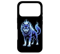 Loup Bleu Mystique Flamboyant Esprit Sauvage Coque pour iPhone 17 Pro