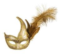 Loup - BOLLAND - Plume Or - Costume Vénitien - Soirée Chic