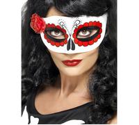 Smiffy's Masque Jour des Morts mexicain avec rose – Halloween, Carnaval