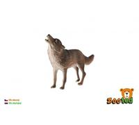 Loup commun zouté en plastique 10cm dans un sac