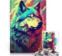 Loup Cool Puzzles pour Adolescents 1000 pièces Jeux éducatifs Décoration d'intérieur Collection d'artistes, Beaux-Arts 38x26cm