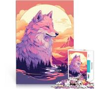Loup d'Amaterasu Puzzle 1000 pièces pour Adultes Jeux éducatifs Décoration d'intérieur est idéal comme Cadeau pour Toute la Famille 38x26cm