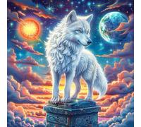 Loup dans la forêt de Montagne 100 Pièces Puzzle pour Ado en Carton Anti-Déchirure Facile Débutant Jeu De Société Soirée Entre Amis Cadeau Anniversaire Petit Prix 28x28cm