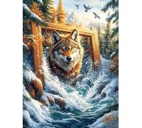 Loup dans rivière Puzzles 500 Pièces pour Adultes Educa Difficile Challenge Artistique Relaxation Art Décoration Intérieure Famille 500 PCS