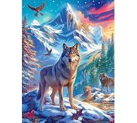 Loup dans une forêt enneigée with Birds 300 Pieces Casse-tête Pour Ado En Carton Haute Qualité Faune sauvage et animaux de compagnie Facile Débutant Activité Familiale Soirée Entre Amis Cadeau Fête De