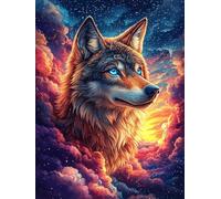 Loup dans une forêt magique Under The Northern Lights 1000 Pieces Casse-tête Pour Ado En Carton Haute Densité Faune sauvage et animaux de compagnie Facile Débutant Activité Familiale Jeu De Société Ca