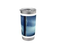 Loup de glace dans un paysage d'hiver dans l'Arctique Gobelet isotherme en acier inoxydable double paroi