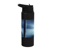 Loup de glace dans un paysage d'hiver dans l'Arctique Stainless Steel Insulated Water Bottle