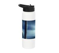 Loup de glace dans un paysage d'hiver dans l'Arctique Stainless Steel Insulated Water Bottle