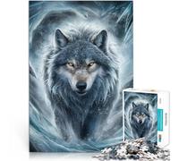 Loup de l'âge de Glace Puzzles de 1000 pièces pour Adultes Jouet éducatif Anti-Stress Collection d'artistes, Beaux-Arts 38x26cm