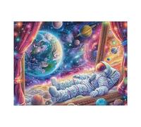 Loup de l'espace dans la Galaxie 500 Pièces Puzzle Personne Âgée en Carton Anti-Déchirure Facile Débutant Anti-Stress Thérapie Occupationnelle Cadeau Anniversaire Pas Cher 500 PCS