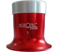 Loup de lunettes Horotec MSA 00.031-1 en aluminium anodisé rouge avec anneau visé x10