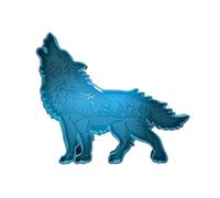 Loup décoratif époxy avec signification culturelle du loup pour tentures murales gothiques en résine Décoration d'intérieur