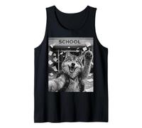Loup Dernier Jour d'école Summer Break Funny Meme Selfie Débardeur