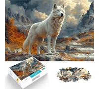 Loup des Montagnes Puzzle 1000 pièces pour Adultes Jeux éducatifs Décoration d'intérieur De Superbes Cadeaux et Jouets 38x26cm