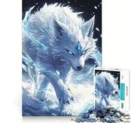Loup des neiges et Pouvoir de Glace Puzzle Difficile de 1000 pièces pour Adultes Jeu de réflexion Stimulant Détente Douce Découpe précise Cadeau mémorable (50x75cm)