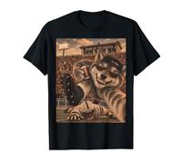 Loup Dos RB Selfie Vintage School College Mascotte T-Shirt Graphique avec Valeur