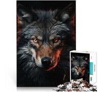 Loup en colère Puzzles 1000 pièces pour Adolescents Jeux éducatifs Décoration d'intérieur Décoration d'intérieur 38x26cm