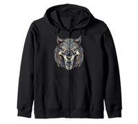 Loup en colère t Loup grondant Loup Halloween Sweat à Capuche