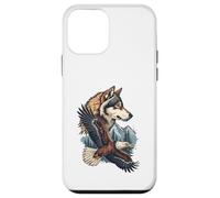 Loup et Aigle avec Paysage de Montagnes illustré Coque pour iPhone 12 Mini