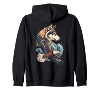 Loup et Aigle avec Paysage de Montagnes illustré Sweat à Capuche