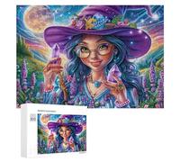 Loup et Renard par la rivière avec Les Montagnes Coucher du Soleil Puzzle 300 Pièces pour Seniors Temps Libre Intérieur Entraînement Mémoire Cadeau pour Retraite 300 PCS