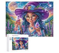 Loup et Renard par la rivière avec Les Montagnes Coucher du Soleil Puzzle 500 Pièces pour Couples Soirée Jeu Interaction Cognitive Cadeau pour Moments Partagés 500 PCS