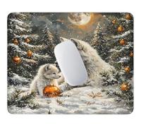 loup et sapin de Noël Tapis de Souris Petit Format 24 x 20 cm V-540