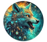 Loup étoilé Puzzle pour Adultes 1000 Pièces Style Animal Cool Impossible Défi Jouets Jeu Éducatif De Décoration Familiale 1000pcs (67.5x67.5cm)