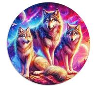 Loup étoilé Puzzle pour Adultes 1000 Pièces Style Animal Cool Impossible Défi Jouets Jeu pour Toute La Famille De Décoration Familiale 1000pcs (67.5x67.5cm)
