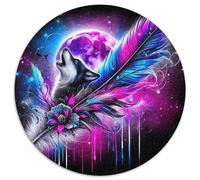 Loup étoilé Puzzle pour Adultes 1000 Pièces Style Animal Cool Impossible Un Puzzle Difficile Jeu pour Toute La Famille Cadeaux pour Hommes 1000pcs (67.5x67.5cm)