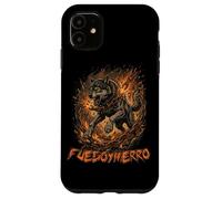 Loup féroce brisant Les chaînes de feu en Fer - Art Graphique Coque pour iPhone 11