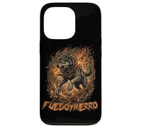 Loup féroce brisant Les chaînes de feu en Fer - Art Graphique Coque pour iPhone 13 Pro