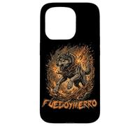 Loup féroce brisant Les chaînes de feu en Fer - Art Graphique Coque pour iPhone 15 Pro