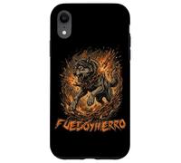 Loup féroce brisant Les chaînes de feu en Fer - Art Graphique Coque pour iPhone XR