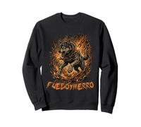 Loup féroce brisant Les chaînes de feu en Fer - Art Graphique Sweatshirt
