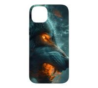 Loup féroce démoniaque grondant Coque pour iPhone 14 Plus