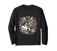 Loup floral - Demi-visage - Demi-visage - Faune sauvage Manche Longue