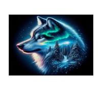Loup Forêt Aurore Jigsaw Puzzle, 1000 Pcs Indoor Adult Game | 70x50cm Carton, Exercice Mental, Ajustement Précis, Amateurs D'art, Réduction Du Stress