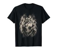 Loup Foudre, Loups Noirs et Blancs Hurlant à la Lune T-Shirt