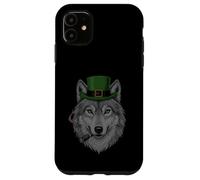 Loup fumant St Patrick Funny Wolf Smoking Husky Irish Coque pour iPhone 11